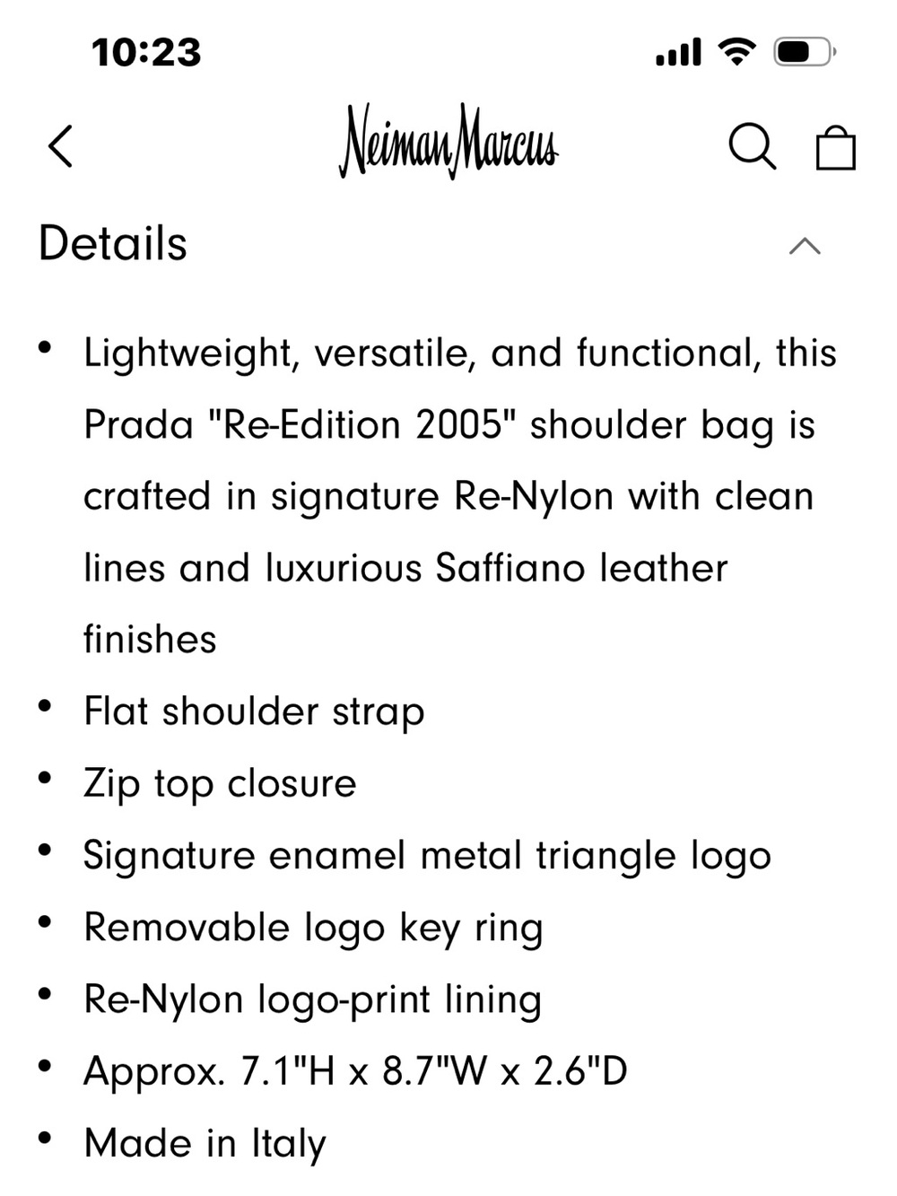 NWOT AUTHENTIC PRADA re-edition shoulder bag with Gold PRADA  Logo - Picture 5 of 16